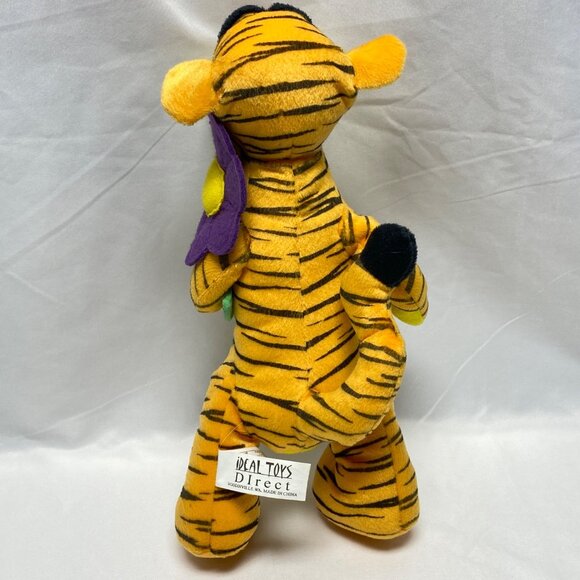 Tigger Plush Toy With Purple Flower By Ideal Toys Direct - Picture 4 of 8